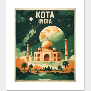 Kota India Starry Night Vintage Tourism Travel Posters and Art